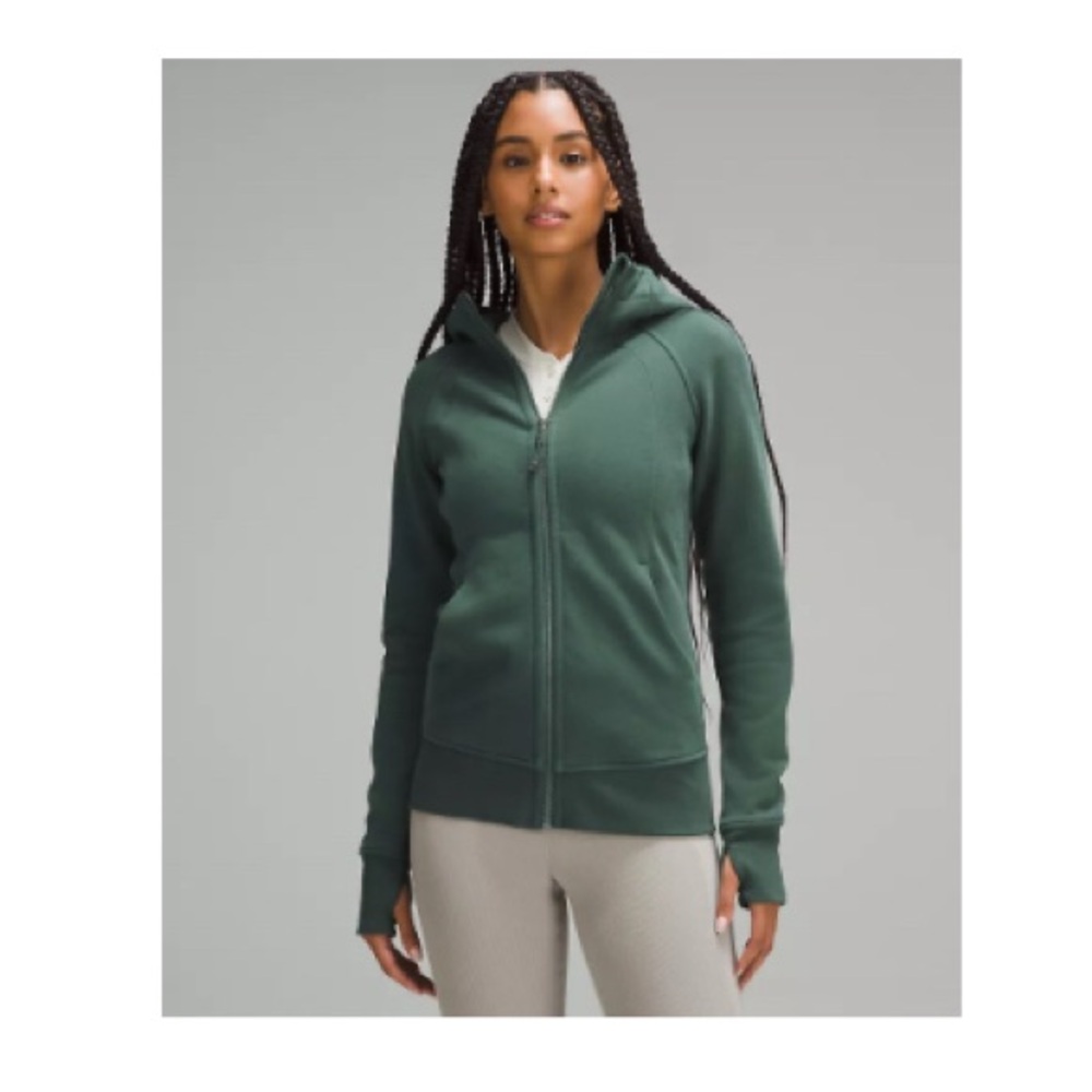Lululemon Scuba full zip hoodie in dark forest green